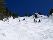 Terrain raide à partir du High Traverse