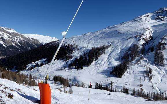Fiabilité de l'enneigement Vallée du Rhin postérieur – Fiabilité de l'enneigement Splügen – Tambo