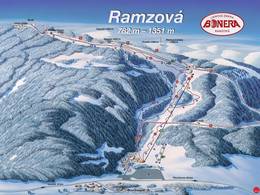Plan des pistes Ramzová-Bonera – Šerák