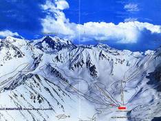Plan des pistes Valle Manantiales