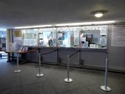 Zone de caisse soignée à la station de vallée