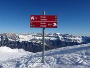 Bonne signalisation dans le domaine skiable