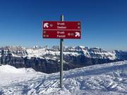 Bonne signalisation sur le domaine skiable