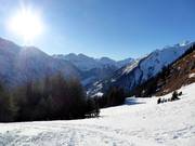 Vue sur la vallée du Lech en direction de l'Arlberg