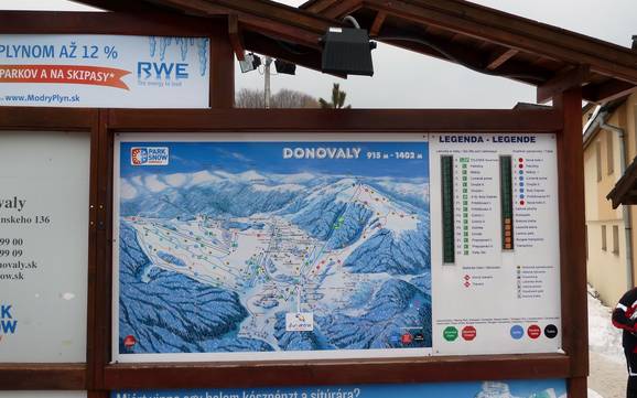 Grande Fatra (Veľká Fatra): indications de directions sur les domaines skiables – Indications de directions Donovaly (Park Snow)