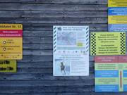 Il est interdit de skier dans les zones de protection de la faune et de la forêt.