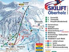 Plan des pistes Oberholz – Farner