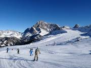 Des pistes faciles et larges sur l’Alpe Tognola