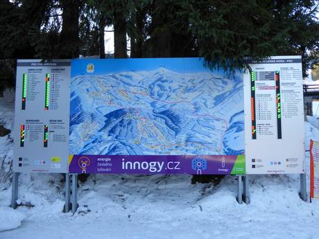 Sudètes: indications de directions sur les domaines skiables – Indications de directions Pec pod Sněžkou