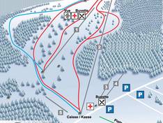 Plan des pistes Les Prés d'Orvin