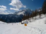 Enneigement par canons à Alta Badia