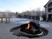 Après-ski dans le jacuzzi chaud