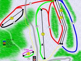 Plan des pistes Bleymard Mont Lozère