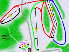 Plan des pistes Bleymard Mont Lozère
