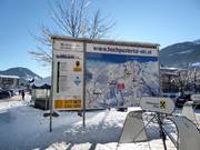 Panneau d'information à la station de vallée