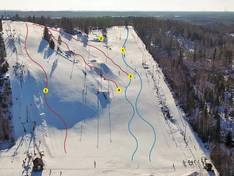 Plan des pistes Uuperin rinteet