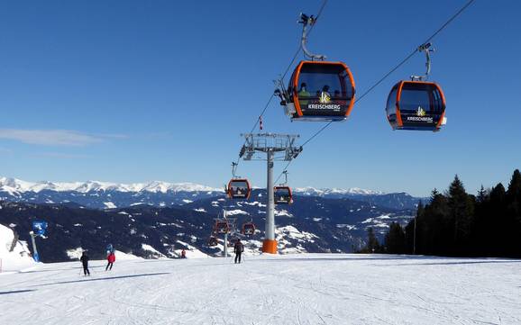 Le plus grand dénivelé dans la région touristique de la Murtal (vallée de Mur) – domaine skiable Kreischberg