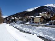 La piste passe directement à côté de Samnaun.