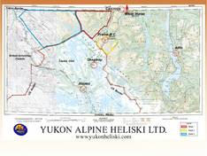 Plan des pistes Yukon Alpine Heliskiing