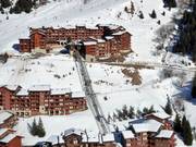 Funiculaire vers Pierre et Vacances Premium les Crets