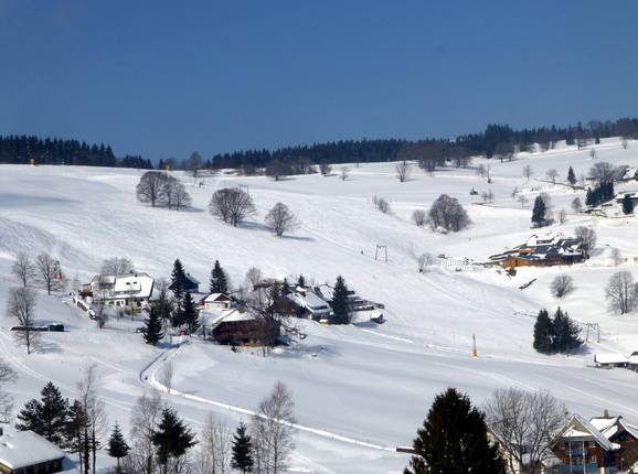 Vue sur le domaine skiable