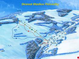 Plan des pistes Mladkov-Petrovičky