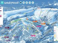 Plan des pistes Le Grand Massif – Flaine/Les Carroz/Morillon/Samoëns/Sixt