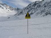 Avertissement concernant les crevasses glaciaires