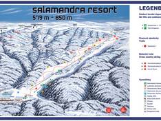 Plan des pistes Salamandra Resort – Banska-Stiavnica