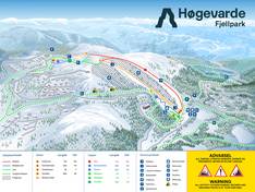 Plan des pistes Høgevarde