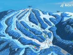 Plan des pistes Říčky v Orlických horách