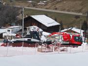 Avec des treuils, on maîtrise également les pentes raides dans l’Espace Diamant.