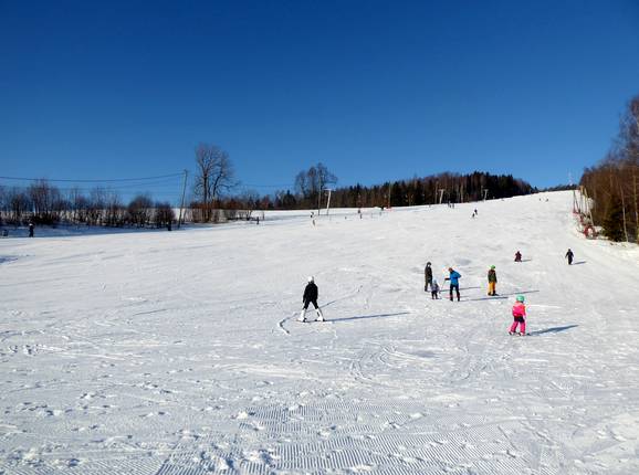 Vue sur la piste de ski