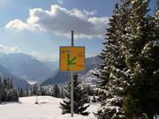 Panneau d'information à Verbier