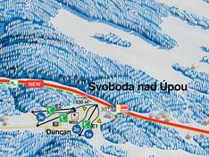 Plan des pistes Svoboda nad Úpou