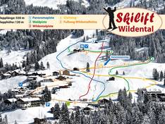 Plan des pistes Wildentallift