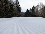 Préparation parfaite des pistes dans le domaine skiable de Furano