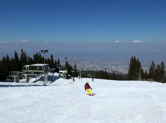 Vue depuis le domaine skiable de Vitosha sur Sofia