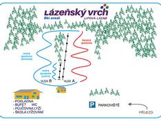Plan des pistes Lázeňský vrch – Lipová Lázně