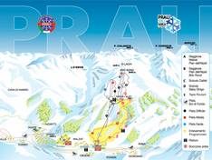 Plan des pistes Prali