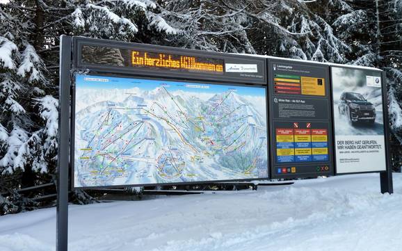 Schanfigg: indications de directions sur les domaines skiables – Indications de directions Arosa Lenzerheide