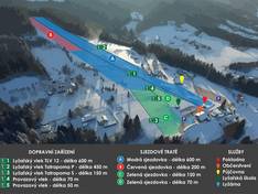 Plan des pistes U Sachovy studánky