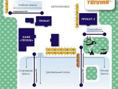 Plan des pistes Teplaya Gora