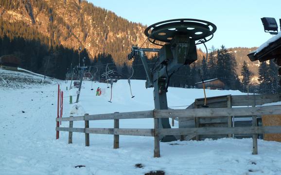 La plus haute gare aval dans la Ferienregion Alpbachtal (région touristique d'Alpbachtal) – domaine skiable Böglerlift – Alpbach