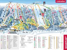 Plan des pistes Lindvallen/Högfjället (Sälen)