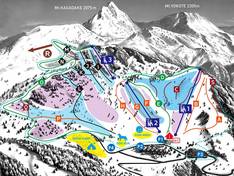 Plan des pistes Yamaboku – Yamada Bokujo