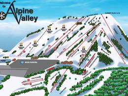 Plan des pistes Alpine Valley – White Lake