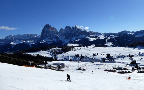 Skier à Seiser Alm (Alpe di Siusi)