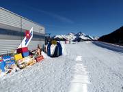 Tapis roulant de l'école de ski Speikboden à la station supérieure
