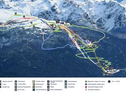 Plan des pistes Cerro Perito Moreno – El Bolsón (Laderas)